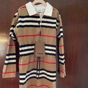 Kids Burberry drawstring shirt dress
